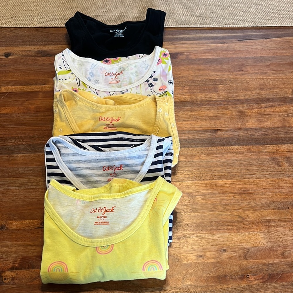 Girls Cat & Jack tanks 7/8